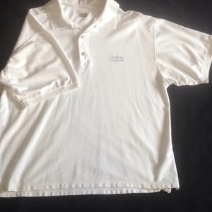 Columbia white men's medium polo shirt